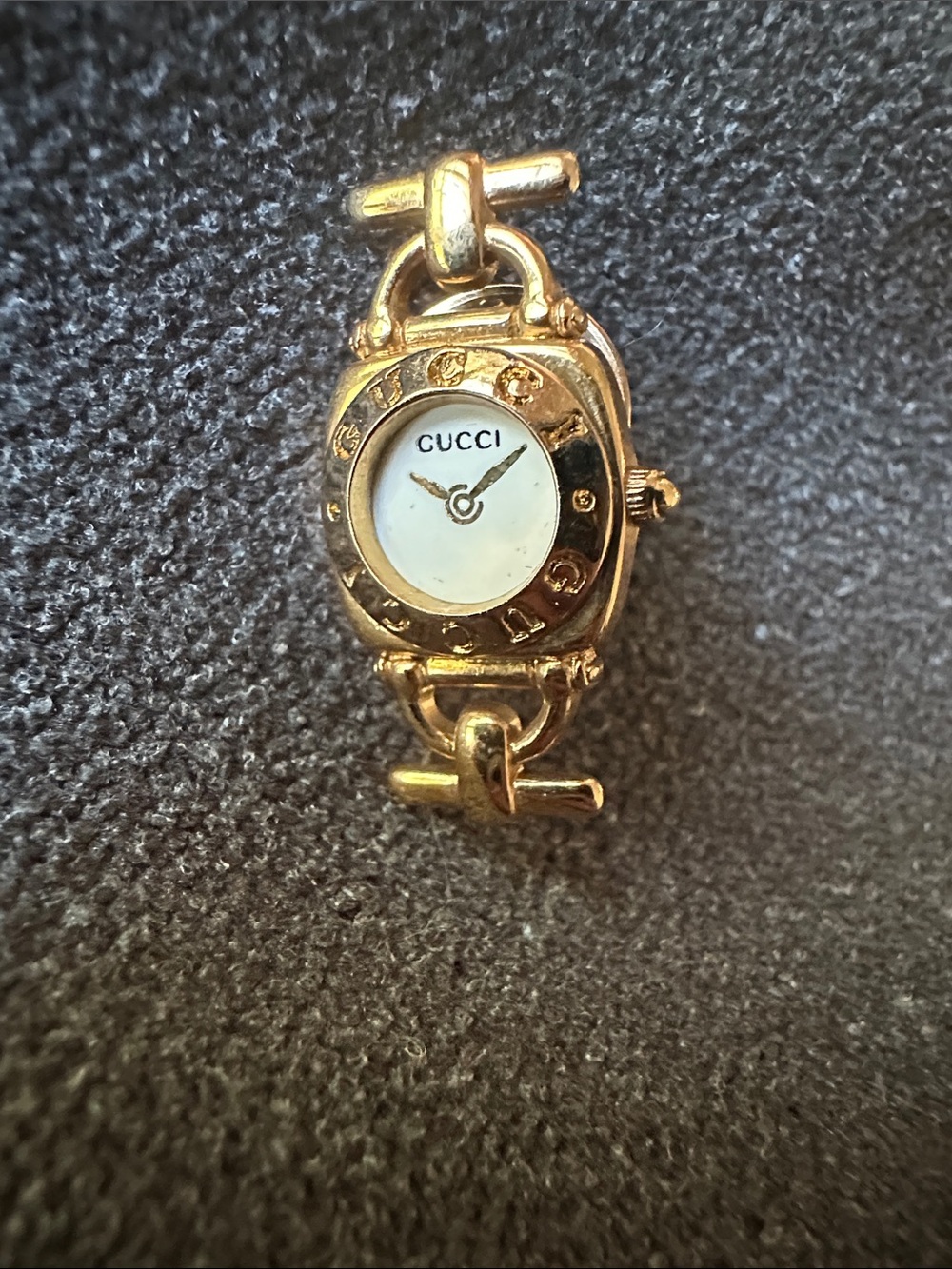 Gucci Gold and Ivory Women's Bracelet Watch